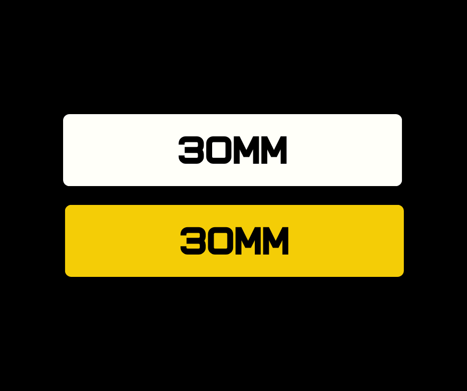 30mm metro style registration plates 30mm metro style registration plates