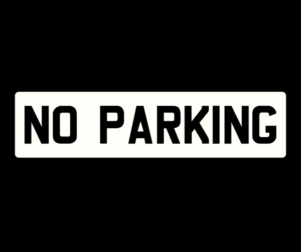 no parking plate