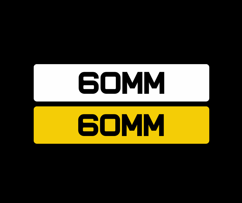 60mm metro font number plates 60mm metro font number plates