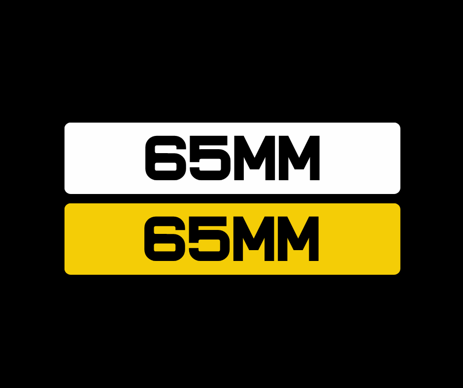 65mm metro style registration plates