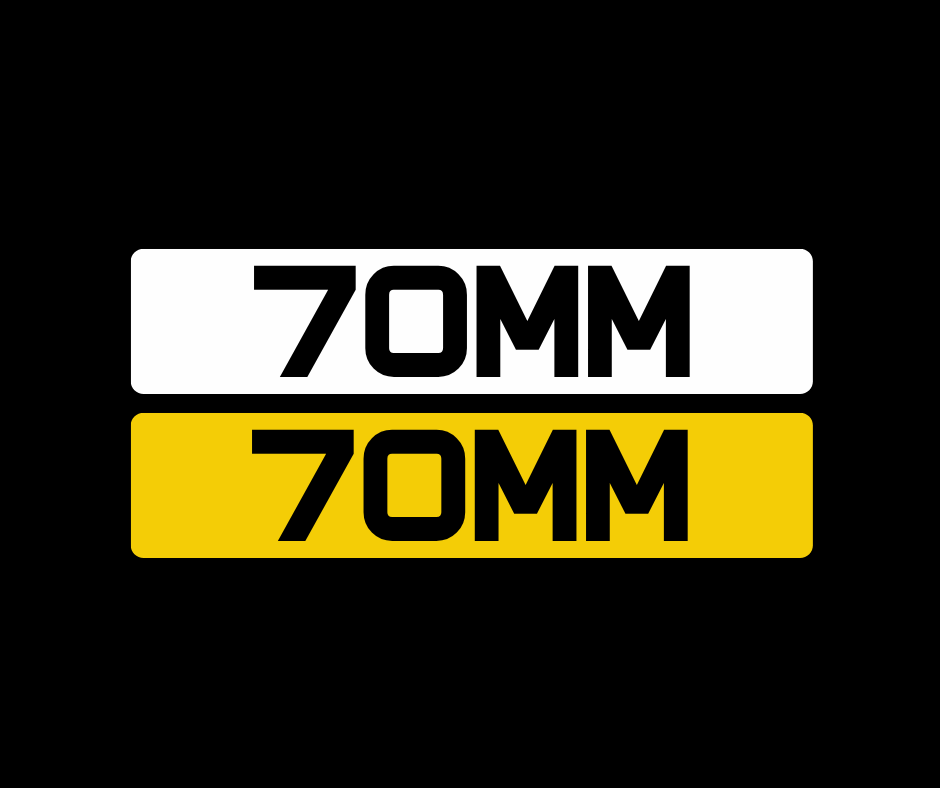 70mm metro style registration plates