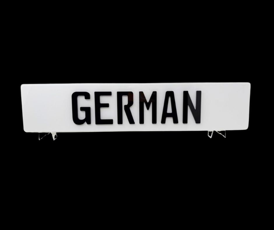 3mm acrylic german font plates