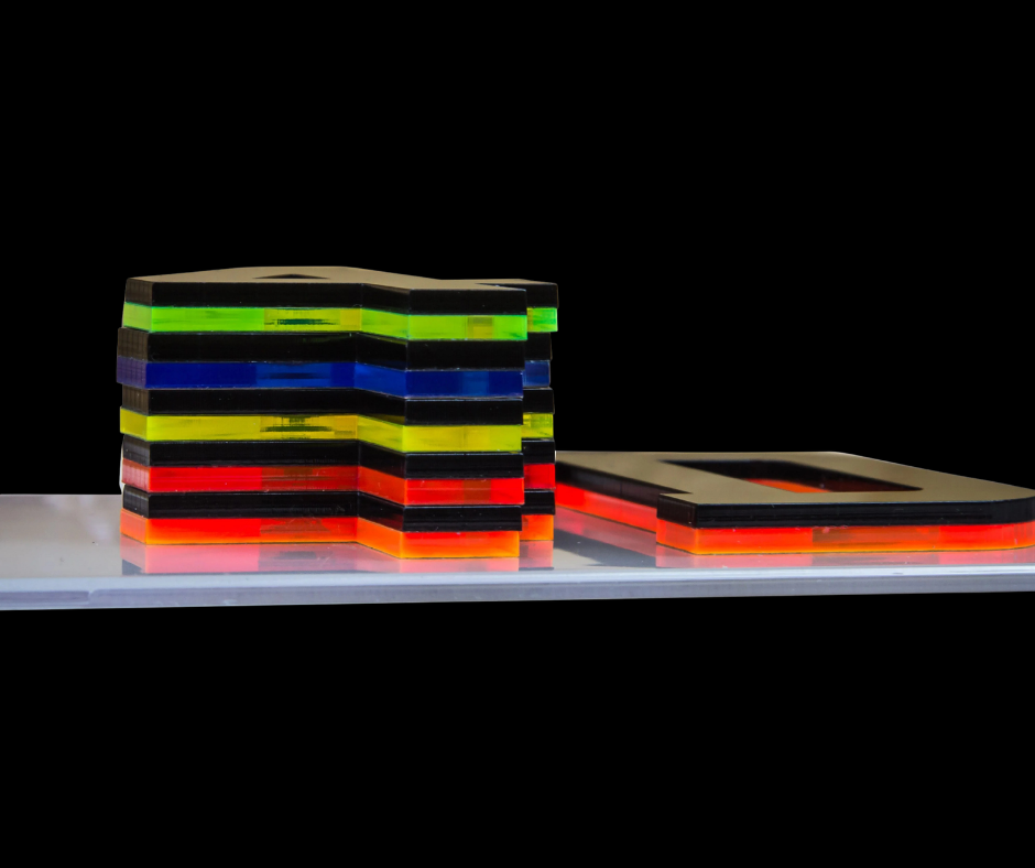 4d neon acrylic number plates