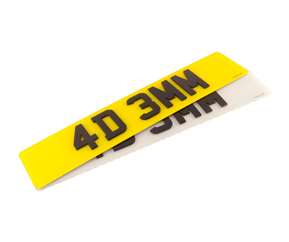 3mm 4d number plate